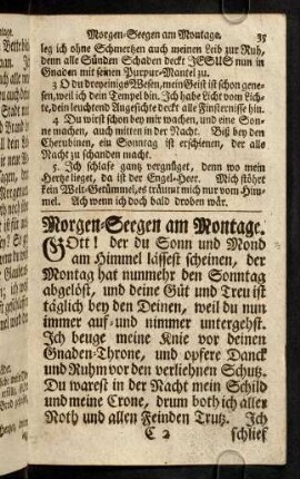 35-47, Morgen-Seegen am Montage. Abend-Seegen am Montage.