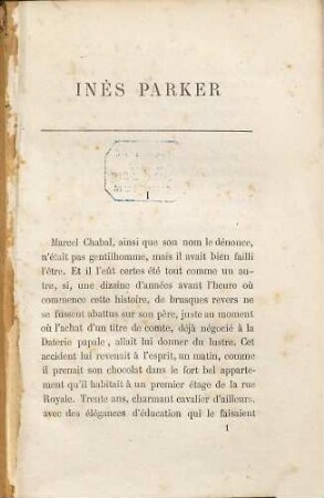 Inès Parker : Par Mario Uchard