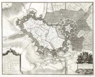 WHK 13 Spanischer Sukzessionskrieg 1701-1713 bis zum Frieden von Rastatt: Plan der Stadt und der Festung Lille, 1708