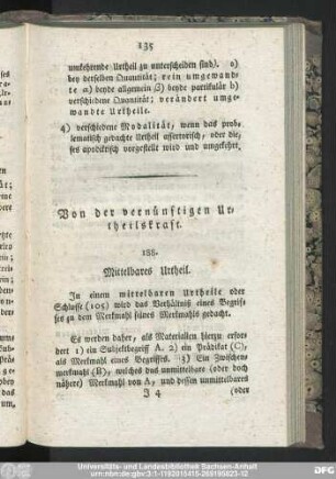 Von der vernünftigen Urtheilskraft.