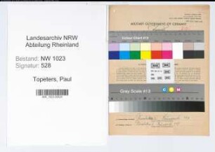 Entnazifizierung Paul Topeters , geb. 29.08.1911 (Fleischermeister)