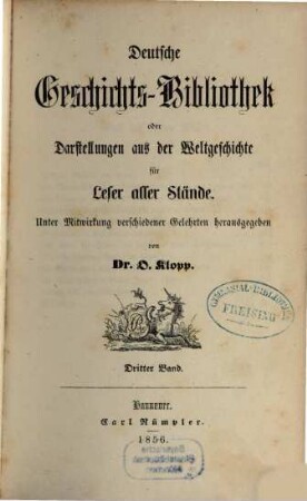 Deutsche Geschichts-Bibliothek oder Darstellungen aus der Weltgeschichte für Leser aller Stände, 3