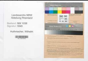 Entnazifizierung Wilhelm Huthmacher , geb. 29.01.1911 (Beamter)