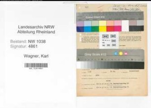 Entnazifizierung Karl Wagner , geb. 20.02.1892 (Beamter)