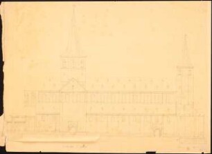Sankt Godehard, Hildesheim: Seitenansicht, Maßstabsleiste