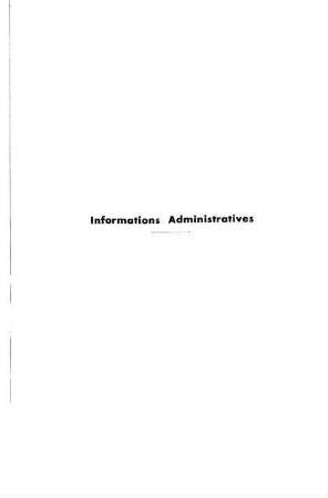 581-608, II. Informations administratives