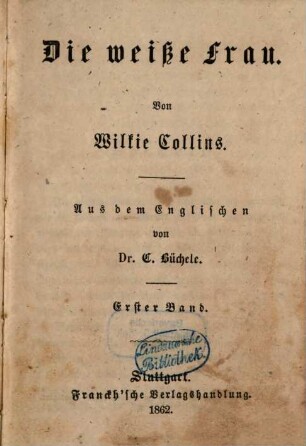 Ausgewählte Werke von Wilkie Collins : Aus dem Englischen, 1,1