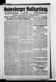 Godesberger Volkszeitung. 1913-1933