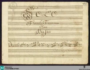Sonatas - Mus. Hs. 80 : fl, b; G