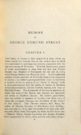 Memoir of George Edmund Street