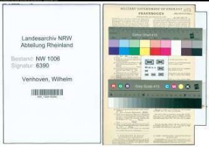 Entnazifizierung Wilhelm Venhoven , geb. 15.10.1894 (Landwirt)