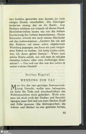 Drittes Kapitel Wendung Zur Tat