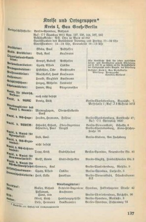 Kreise und Ortsgruppen