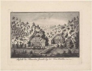 Die Neumühle im Plauenschen Grund bei Dresden, aus Nestlers Prospecten des Plauschen Grundes von 1779 in Weinarts Beschreibung des Plauischen Grundes von 1781