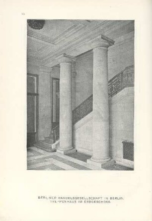 Berliner Handelsgesellschaft in Berlin. Treppenhaus im Erdgeschoss