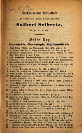 Katalog, [4.] 1874, 1. Okt.