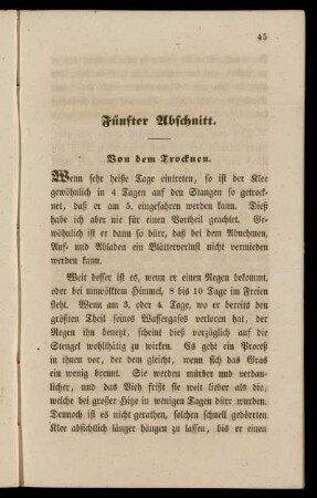 Fünfter Abschnitt. Von dem Trocknen.