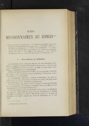 Nos Missionaires Au Congo.