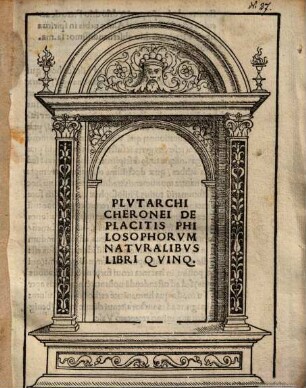 Plutarchi Cheronei de placitis philosophorum naturalibus : libri quinque