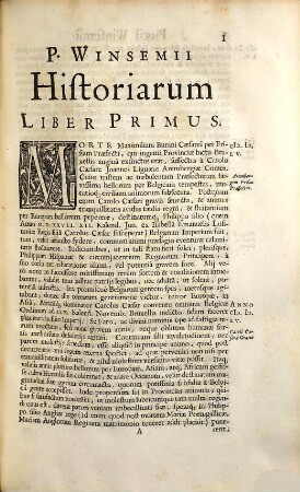 P. Winsemi IC. Illustrium Ordinum Frisiæ Historiographi, ac Eloquentiæ et Historiarum Profeßoris, Historiarum Ab Excessv Caroli V. Cæsaris. Sive Rerum sub Philippo II. per Frisiam gestarum. Ab Anno M.D.LV. usque ad annum M.D.LXXXI. assertæ Libertatis. Libri Septem