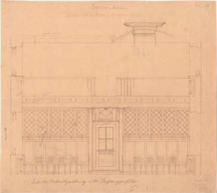 Fischer, Theodor; München - Westend, Bergmannstr.; Ledigenheim - Lesesaal u. Schreibzimmer (Schnitt)