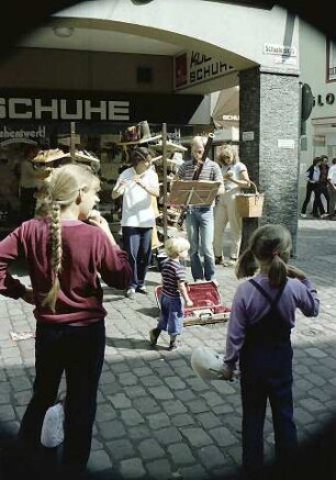 Freiburg i. Br.: Flöte und Fagott vor dem Schuhgeschäft in der Schusterstraße