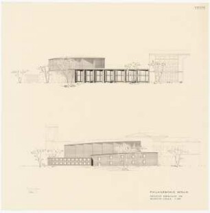 Philharmonie, Berlin-Wilmersdorf: Ansichten Bundesallee, Meierottostraße 1:200