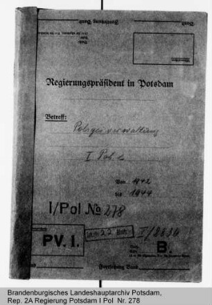 Polizeiverwaltung in Potsdam