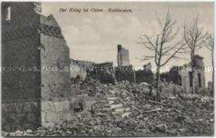 Zerstörtes Haus in Kallinowen
