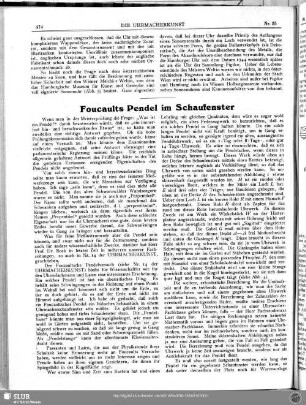 Foucaults Pendel im Schaufenster