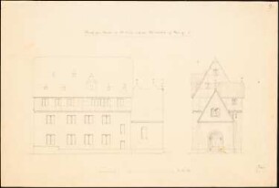 Schule auf dem Schuhmarkt (Kilianskapelle), Marburg Umbau: Ansicht, Seitenansicht