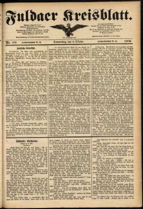 Ausgabe vom Donnerstag, den 09. Oktober 1902.
