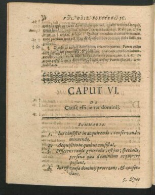 Caput VI. De Causa efficiente dominii.