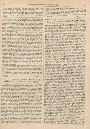 453-454 [Rezension] Schulz, Hans, Fichte in vertraulichen Briefen seiner Zeitgenossen