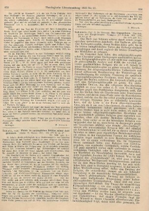 453-454 [Rezension] Schulz, Hans, Fichte in vertraulichen Briefen seiner Zeitgenossen