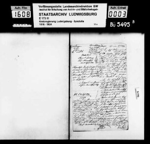 Kommunsachen: Liegenschaften, Oberamt Backnang