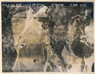 Foto des Ausbaus einer Artillerie-Batterie (Luftbild)