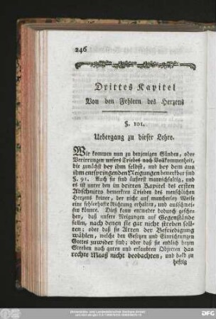 Drittes Kapitel Von den Fehlern des Herzens