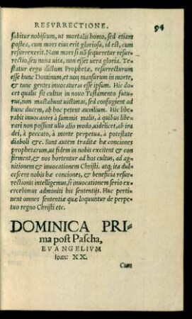 Dominica Prima post Pascha ...