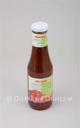 Warenmuster "Tomaten- Ketchup" der Eigenmarke "Reichelt"