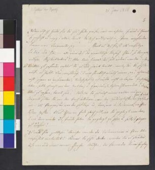 Brief von Egloffstein, Julie Gräfin von und zu an Goethe, Johann Wolfgang von