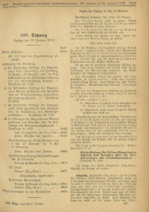 108. Sitzung. Freitag den 30. Januar 1920