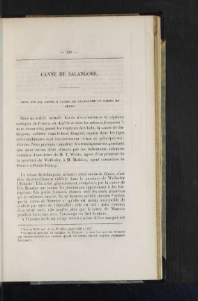 Canne de Salangore.