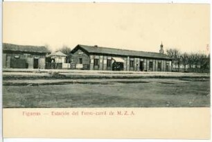 Figueras. Estacion del Ferro-carril de M. Z. A. (Bahnhof)