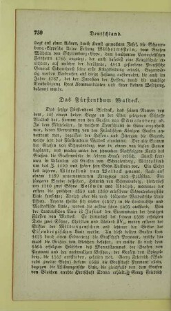 Das Fürstenthum Waldeck