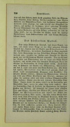 Das Fürstenthum Waldeck