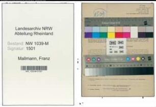 Entnazifizierung Franz Mallmann , geb. 13.09.1905 (Beamter)