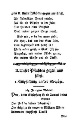 II. Unsere Pflichten gegen uns selbst.