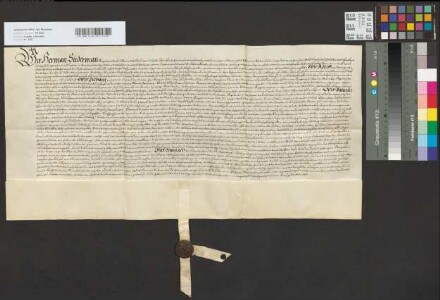 Revers des Bürgermeisters Hermann Sudermann zu Köln wegen der Ablösbarkeit einer von dem Erzbischof ihm zu zahlenden Rente von 75 Goldgulden.
