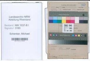 Entnazifizierung Michael Schenker , geb. 05.06.1913 (Kontrolleur)